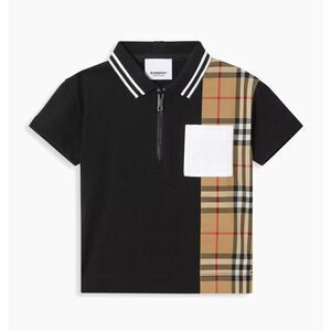 Burberry Baby Boys Mini Polo Shirt Mathew Vintage Check Size 6M Black Golf Saks